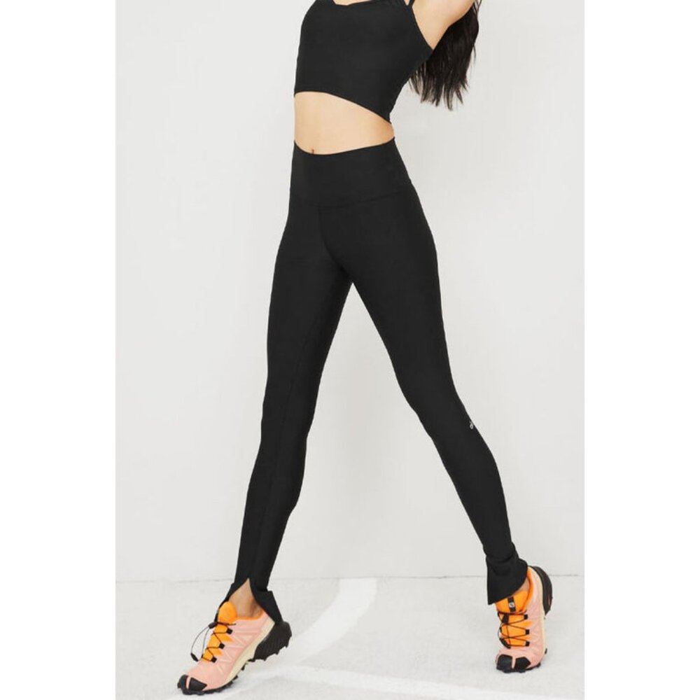 Alo High-Waist Airlift Elongated Leggings Black Hi-Rise Tights Pant V-Back Align